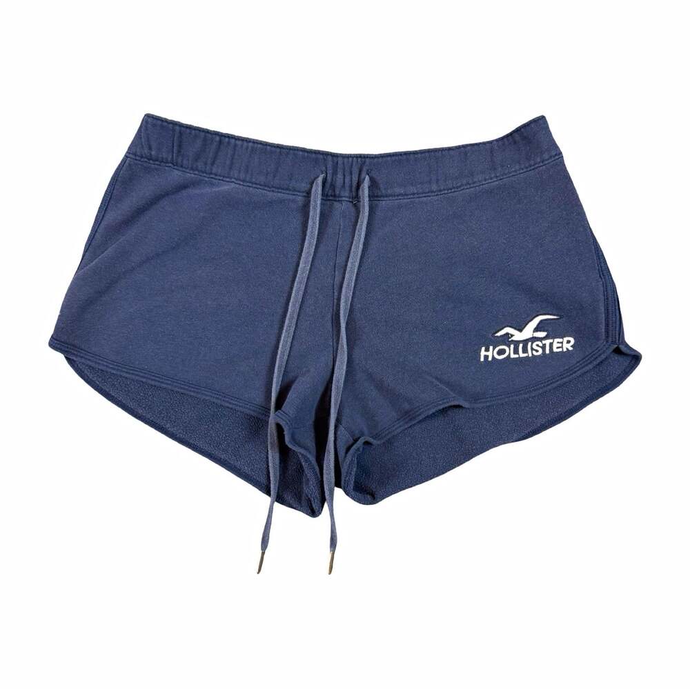 Vintage Y2K Hollister Women’s Navy Athletic Shorts Drawstring Elastic Waist